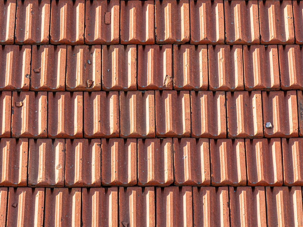 Detalhe de telha terracota